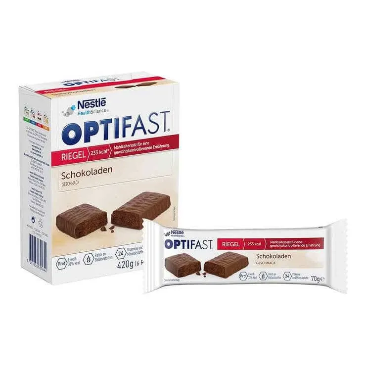Batoane Optifast cu ciocolată, 6 x 70 g, fără valoare nutrițională — preț și oferte
