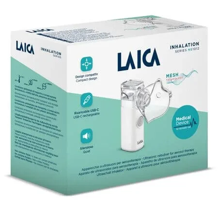 Aparat de aerosoli portabil si reincarcabil pentru adulti si copii, NE1012, Laica — preț și oferte