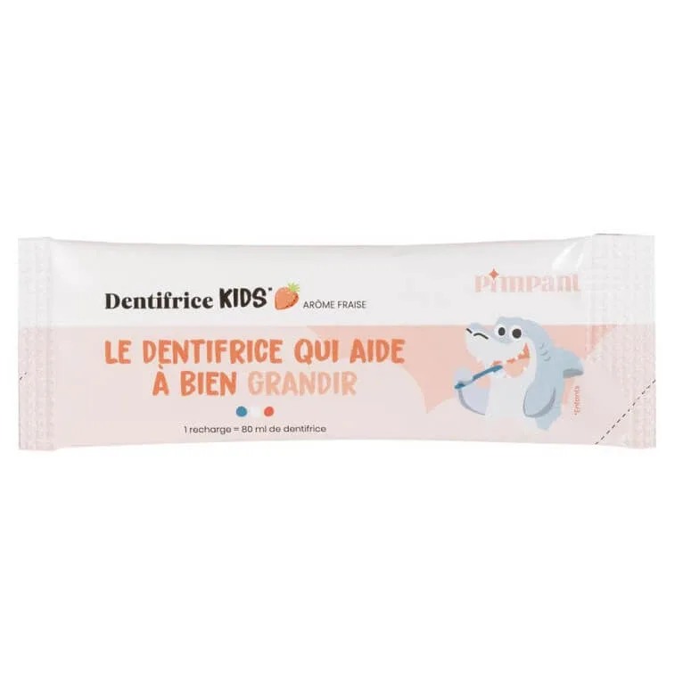 PIMPANT PASTA DE DINȚI PENTRU COPII PUDRĂ DE DILUAT CU AROMĂ DE CĂPȘUNĂ 8G — preț și oferte