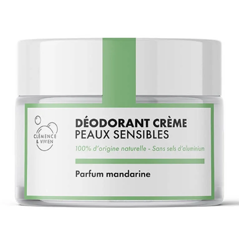 CLEMENCE ȘI VIVIEN DEZODORANT CREMĂ PENTRU PIELE SENSIBILĂ CU MANDARINĂ 50 G — preț și oferte