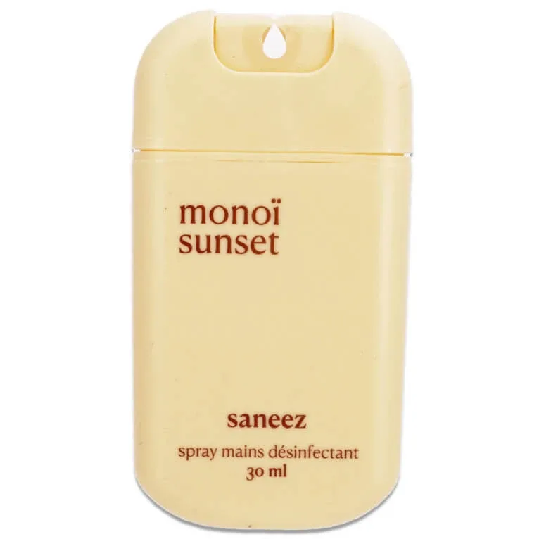 SANEEZ MONOÏ SUNSET SPRAY DEZINFECTANT PENTRU MÂINI 30 ML — preț și oferte