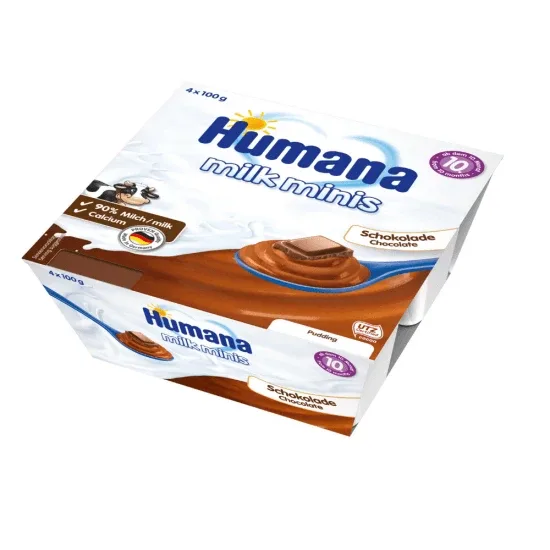 Budinca cu ciocolata, +10 luni, 4x100 g, Humana — preț și oferte