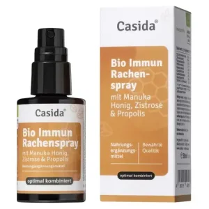 Spray imunitar organic pentru gât cu miere de manuka, rockrose și propolis 30 ml