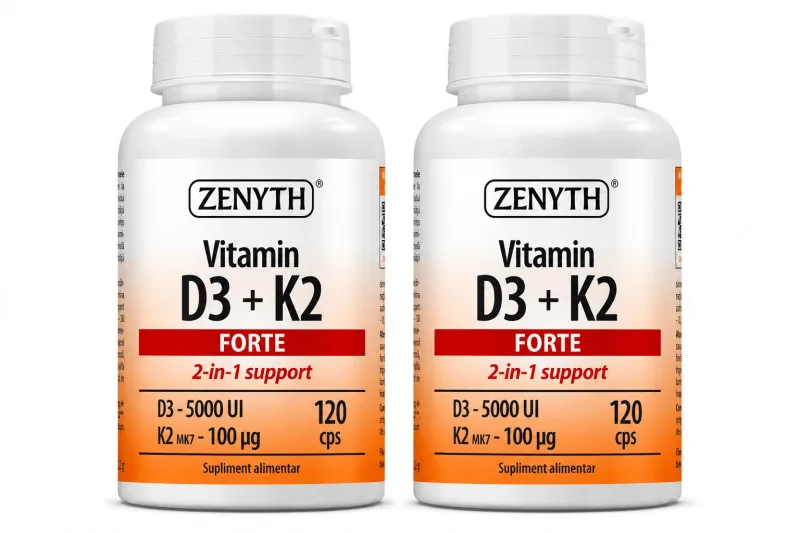 Vitamina D3+K2 Forte, 240 capsule, Zenyth — preț și oferte