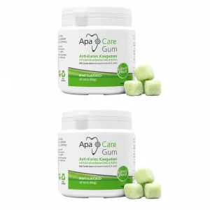 ApaCare Gum Box, gumă de mestecat cu xilitol și calciu, 2x45 bucăți