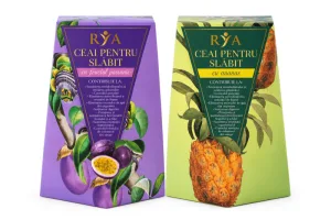 Ceai pentru slăbit cu fructul pasiunii, 60 g + Сu ananas, 60 g, Rya Vita