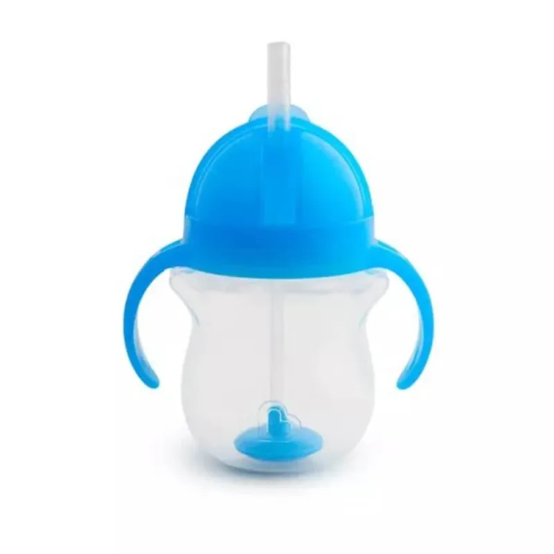 Cana cu pai flexibil si manere Any Angle Click Lock, +6 luni, Blue, 207 ml, Munchkin — preț și oferte