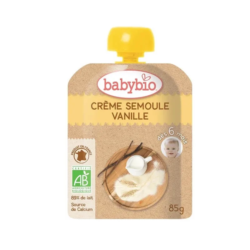 Piure Pouch din Gris si Vanilie, 85 g, Babybio — preț și oferte