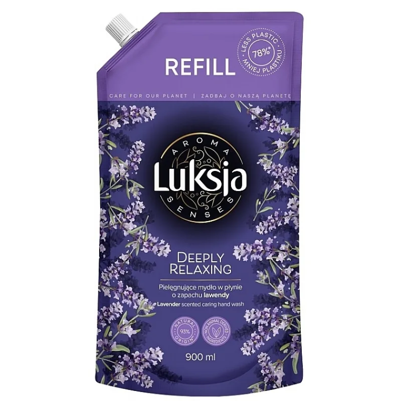 Rezerva sapun lichid AROMA SENSES DEEPLY RELAXING Lavanda XXL, Luksja | 900 ML LUKSJA INFINITY — preț și oferte
