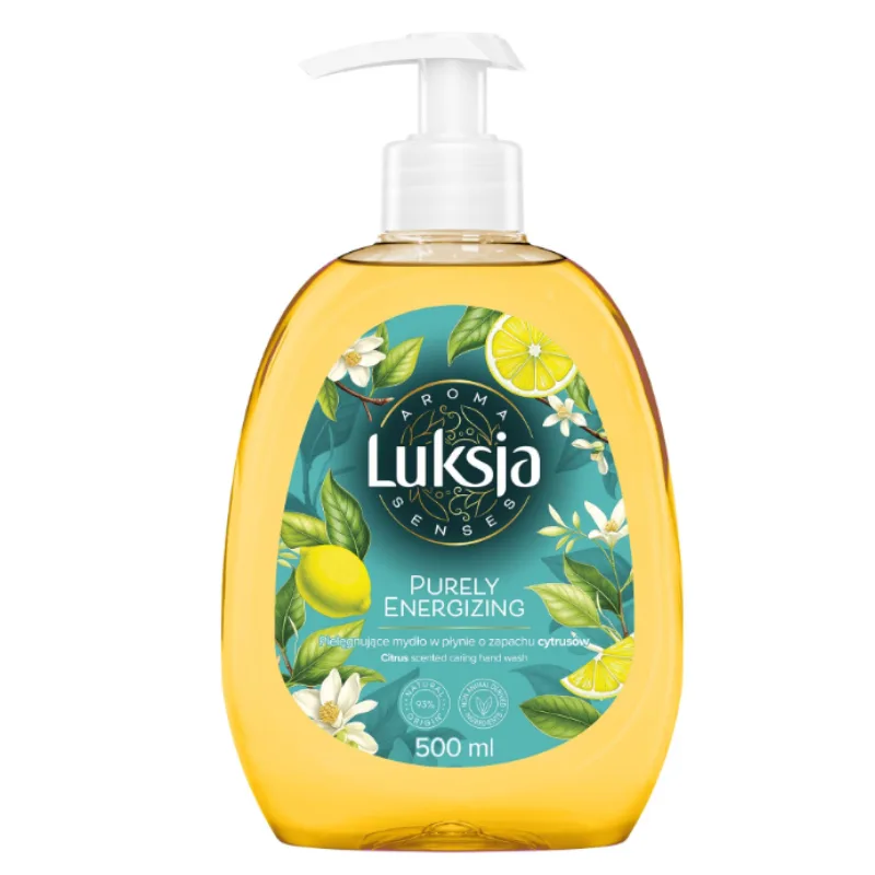 Sapun lichid AROMA SENSES PURELY ENERGIZING cu pompita, Luksja | 500 ml LUKSJA INFINITY — preț și oferte