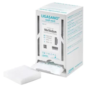 Ligasano bandaj alb 2x10x10 cm steril 10 buc