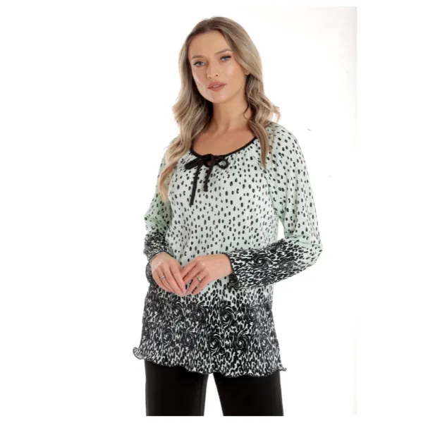 Bluza snur CP25026 vernil & negru, Cesy | marimea L CESY INFINITY — preț și oferte