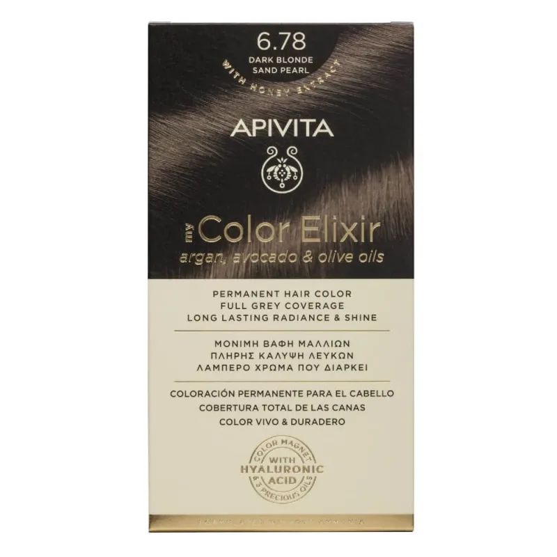 Apivita | My Color Elixir Permanent Hair Color No 6.78 Blonde Dark Beige Pearl | 50ml — preț și oferte