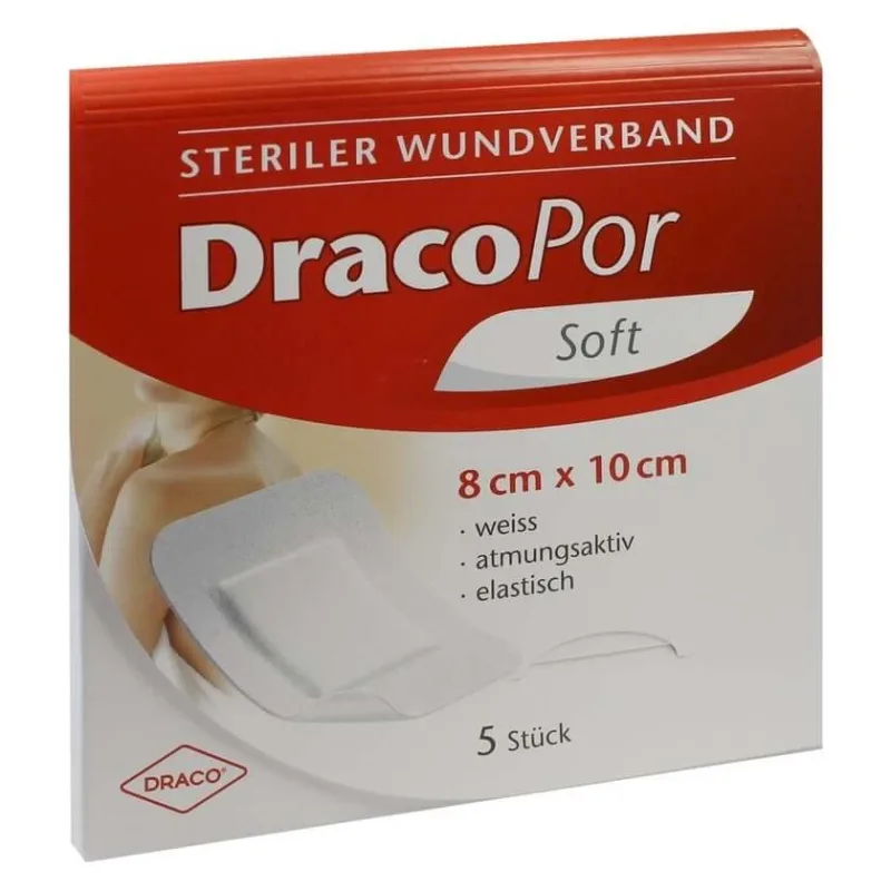 Pansament Dracopor 8x10 cm, steril, 5 bucăți — preț și oferte