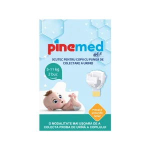 Scutec pentru copii cu punga pentru colectarea urinei, 5-11 kg, 2 bucati, Pinemed