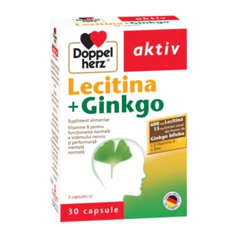 Lecitina + Ginkgo, 30 capsule, Doppelherz — preț și oferte