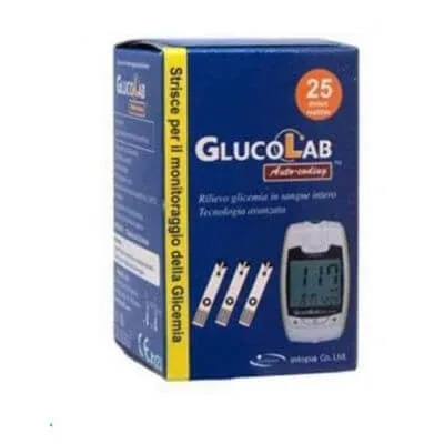 Glucolab auto-codificare electrod de măsurare a glicemiei benzi 25 buc — preț și oferte