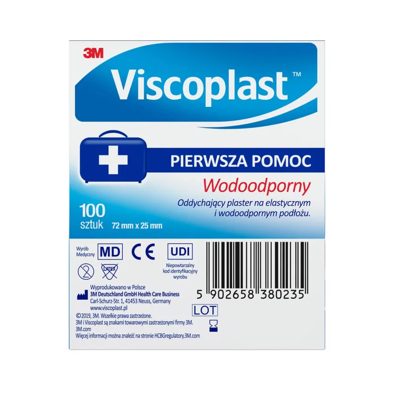 Viscoplast Waterproof, tencuieli microperforate, 72 mm x 25 mm, 100 bucăți — preț și oferte
