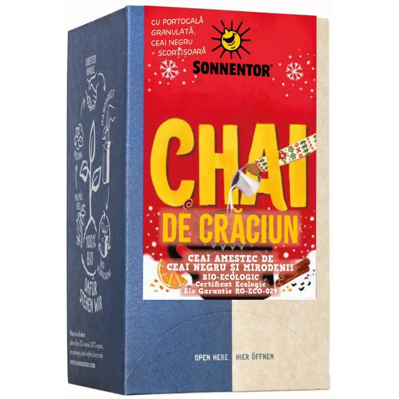 Chai de Craciun cu Ceai Negru si Mirodenii Ecologic/Bio 18dz SONNENTOR — preț și oferte