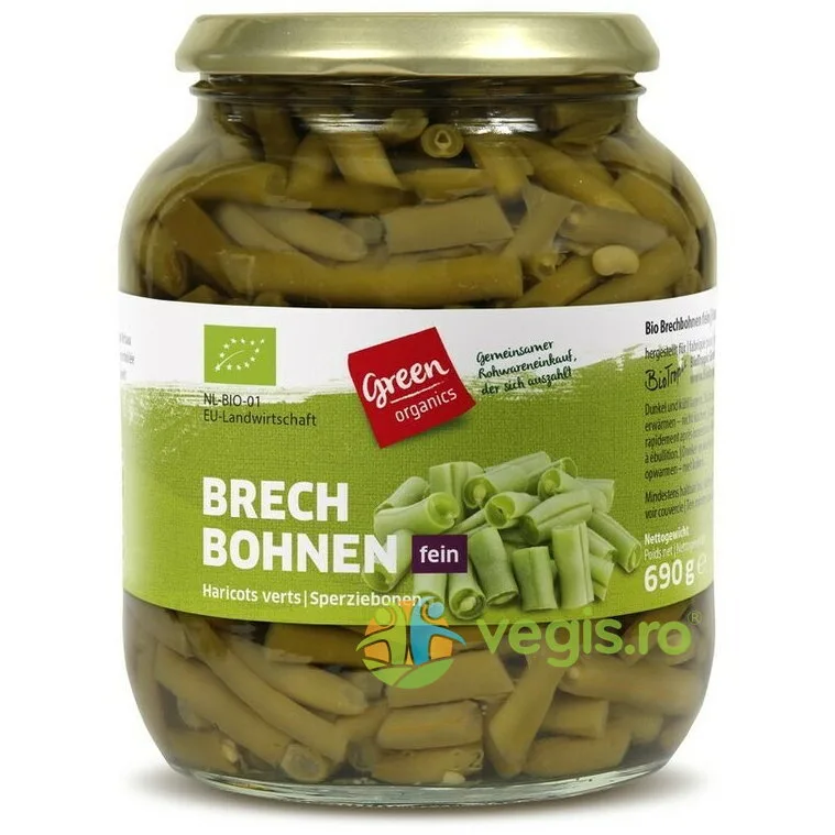 Fasole Verde Pastai Ecologica/Bio 690g Green Organics — preț și oferte