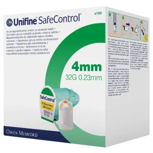 Unifine SafeControl, ace stilou, 32G, 4 mm, 100 bucăți