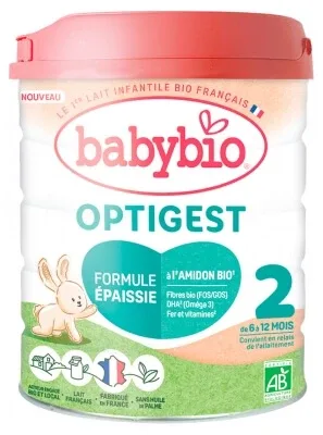 Babybio Optigest 2 – Formulă îngroșată pentru copii de la 6 la 12 luni, ecologică, 800 g — preț și oferte