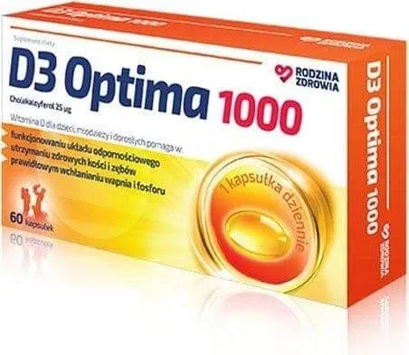 Family Health D3 Optima 1000 60 capsule — preț și oferte
