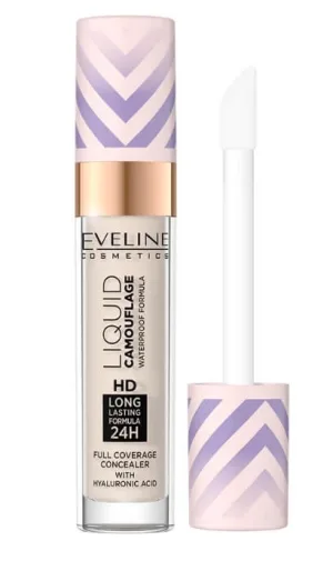 Eveline Cosmetics, Liquid Camouflage, Corector rezistent la apă cu acid hialuronic nr 2.5, 7 ml