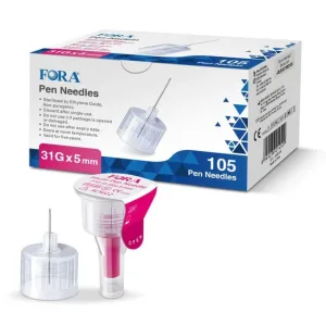 Ace pentru stilou Fora PEN 31 g, 5 mm – 105 bucăți pentru stilou de insulină