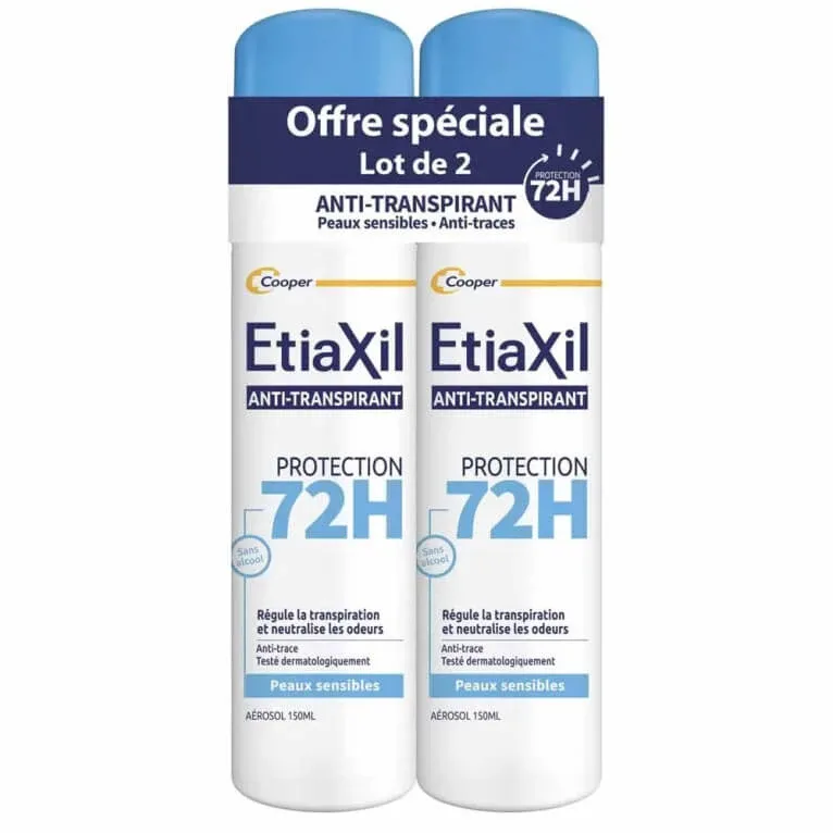 ETIAXIL DEODORANT ANTITRANSPIRANT 72H SET DE 2X150ML — preț și oferte