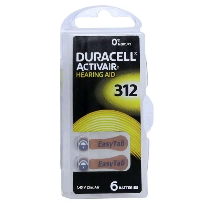 Baterii pentru aparate auditive Duracell 312 6 buc — preț și oferte