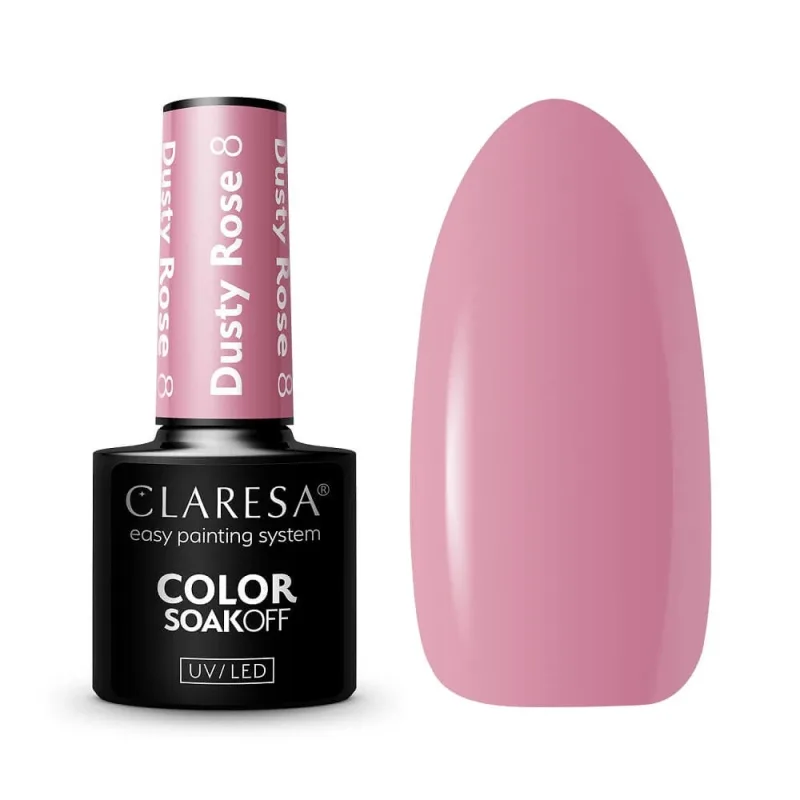 Lac hibrid Claresa Soak Off UV/LED Dusty Rose 8, 5 g — preț și oferte