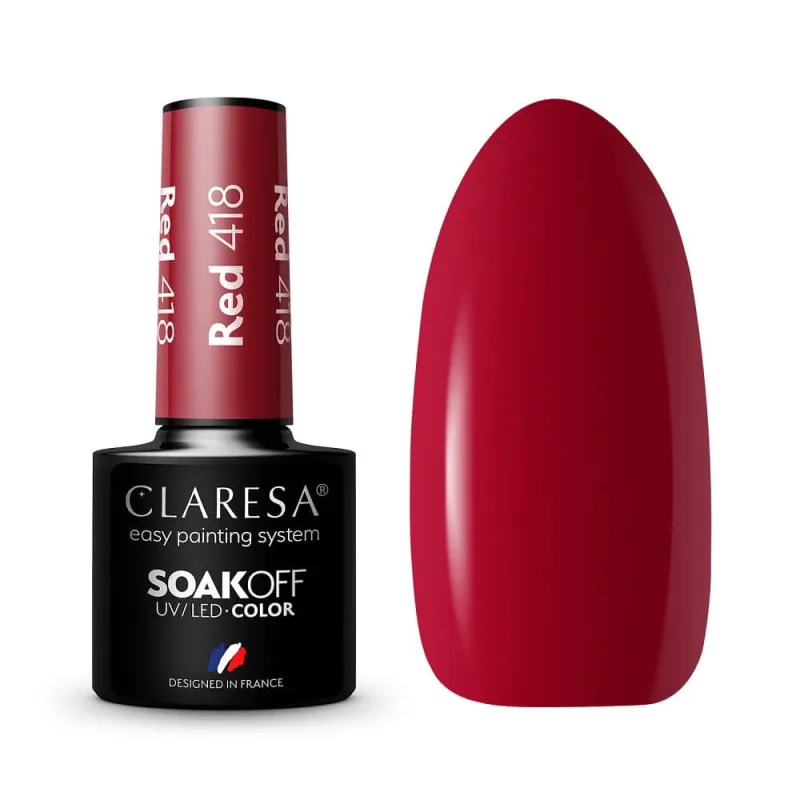 Claresa Soak Off UV/LED Red Hybrid Varnish 418, 5 g — preț și oferte