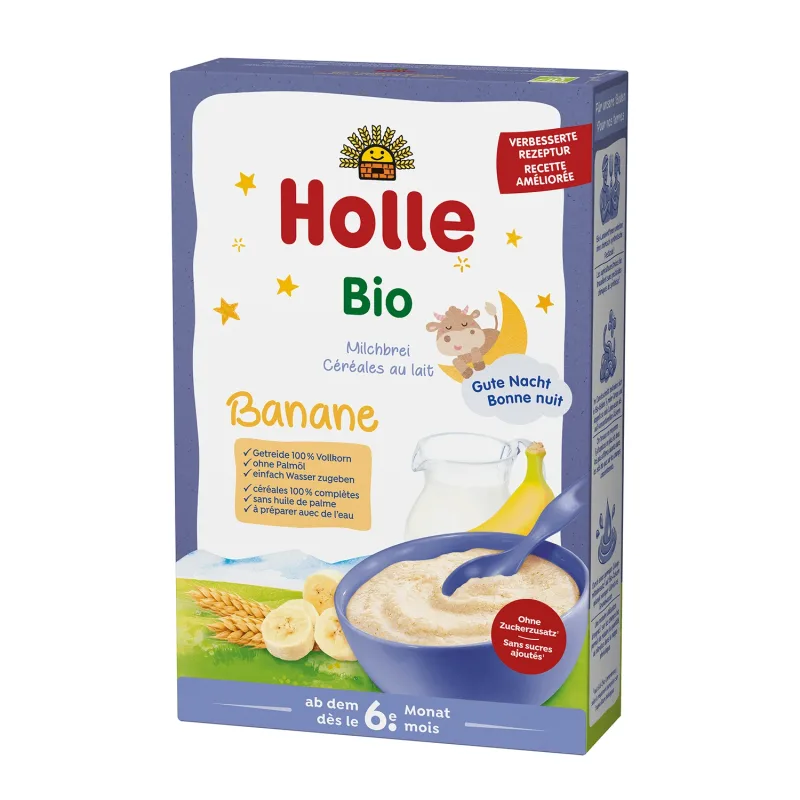 Terci de lapte și banane Holle Bio, cereale integrale, după 6 luni, 250 g Holle Baby — preț și oferte