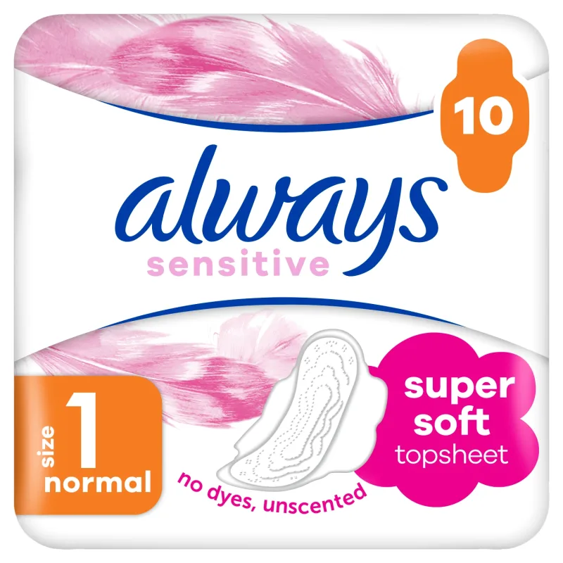Always Sensitive, prosoape igienice cu aripi, Ultra Normal Plus, 10 buc — preț și oferte