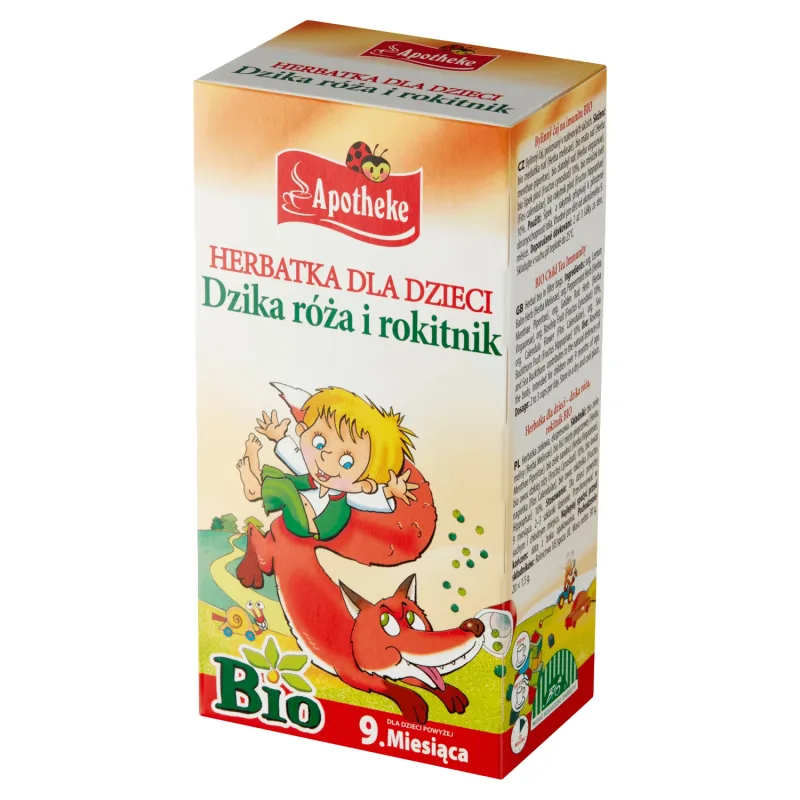 Apotheke Wild Rosehip și Sea Buckthorn Bio, ceai pentru copii de peste 9 luni, 1,5 g x 20 pliculețe — preț și oferte