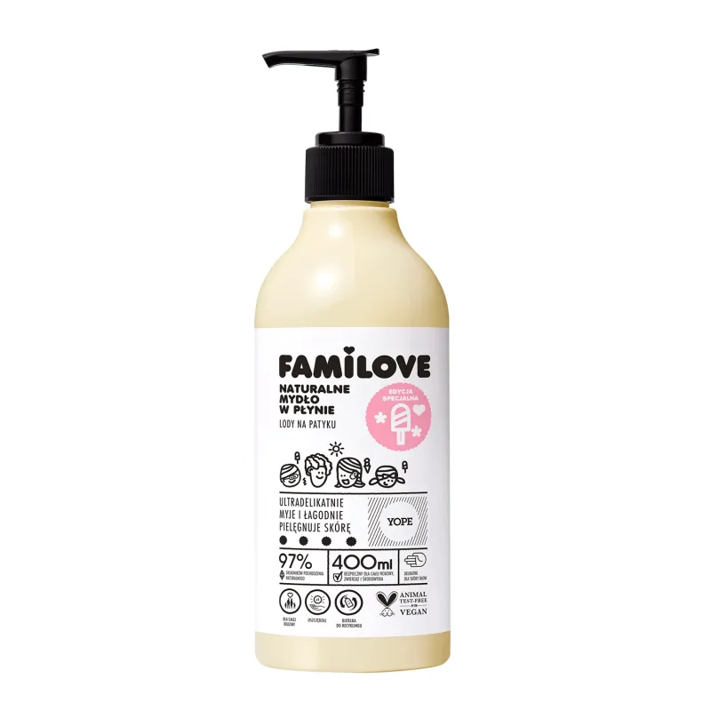 Yope Familove, săpun lichid, înghețată pe băț, 400 ml — preț și oferte