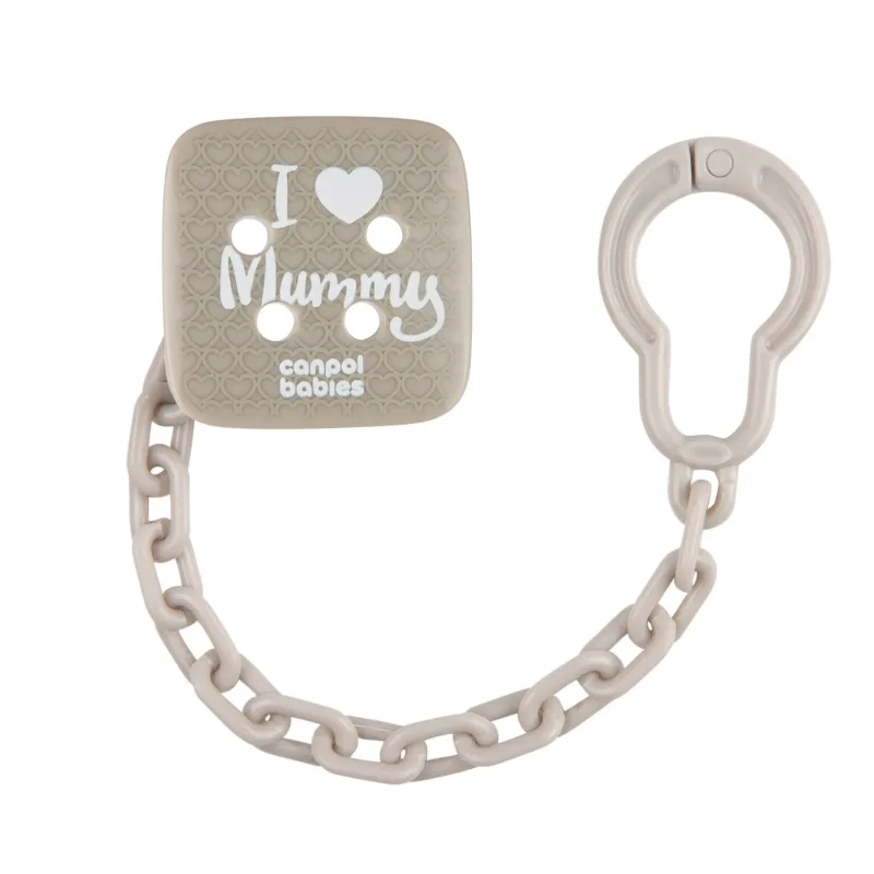 Canpol Babies, lanț pentru păpuși, I Love Mummy, gri, 1 buc — preț și oferte