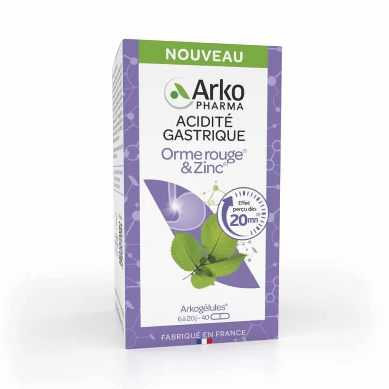 Arkopharma Arkocapsule Aciditatea gastrică Ulm alunecos și zinc 40 capsule — preț și oferte