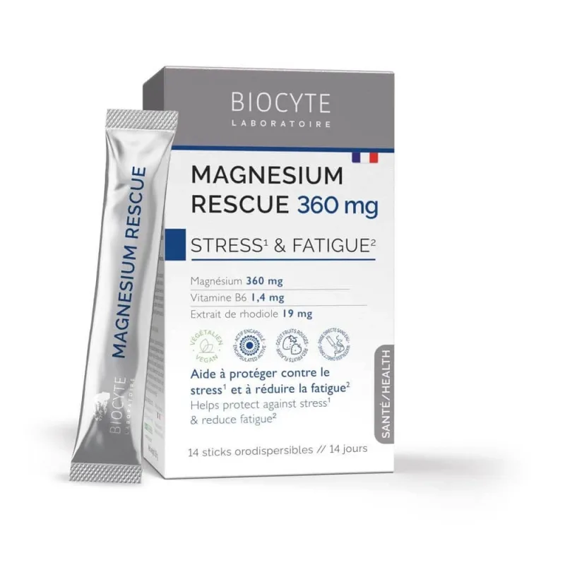 Biocyte Magnesium Rescue 360mg Stres Et Oboseală 14 Sticks — preț și oferte
