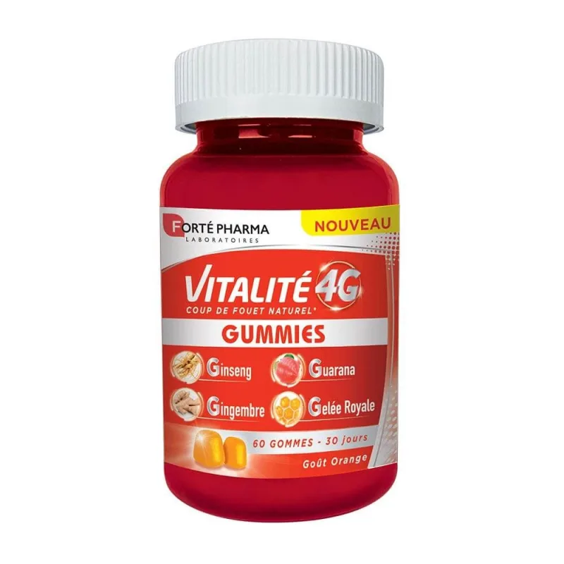 Forté Pharma Vitalité 4G Energizant Consolidare naturală De la 12 ani 60 gume de mestecat — preț și oferte