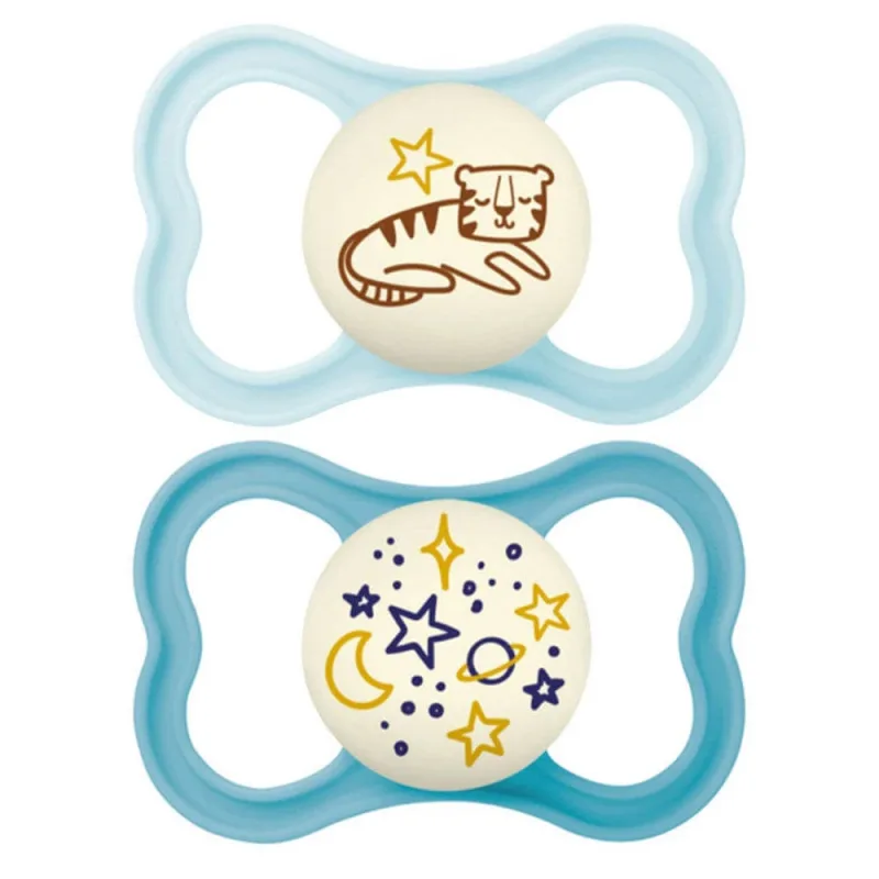 Mam Suprême Night Symmetrical Silicone Pacifiers 6 luni și peste x2 — preț și oferte