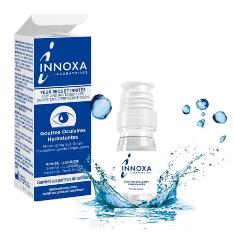 Innoxa Picături de ochi hidratante pentru ochi uscați și iritați Formulă incoloră 10ml — preț și oferte