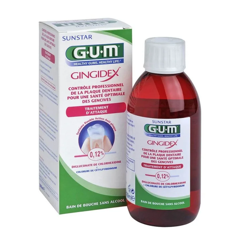 Gumă Gingidex 0,12% Baie fără alcool 300 ml — preț și oferte