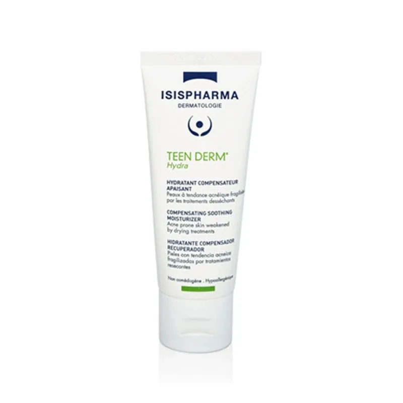 Isispharma Teen Derm Hydra cremă hidratantă compensatoare liniștitoare pentru pielea cu tendință acneică 40 ml — preț și oferte
