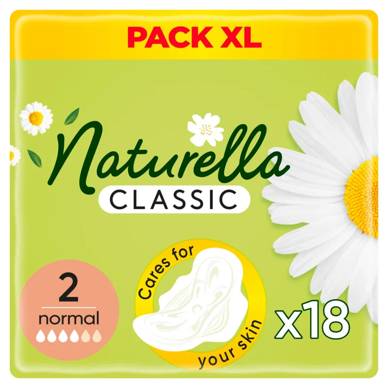 Naturella Classic, șervețele igienice cu aripi, mușețel, Normal, 18 buc. Naturelle — preț și oferte