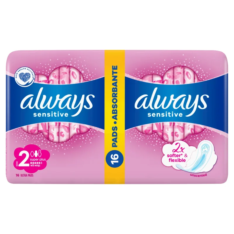 Always Ultra Sensitive, prosoape igienice cu aripi, Super Plus, 16 buc — preț și oferte