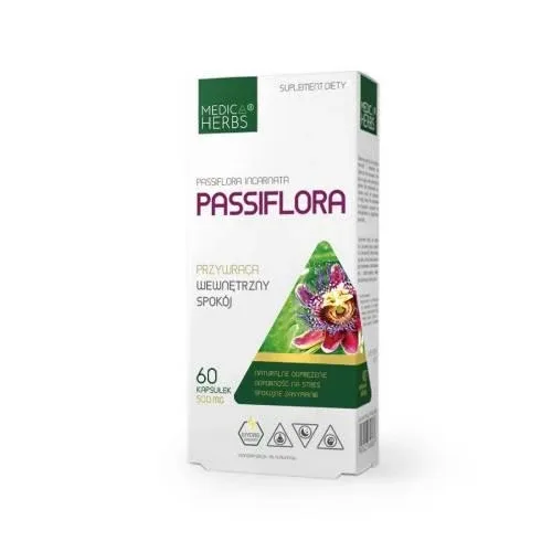 Medica Herbs Passiflora 500 mg, 60 capsule — preț și oferte