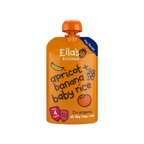 Ella's Kitchen BIO Orez pentru copii, banane și caise, 120g — preț și oferte