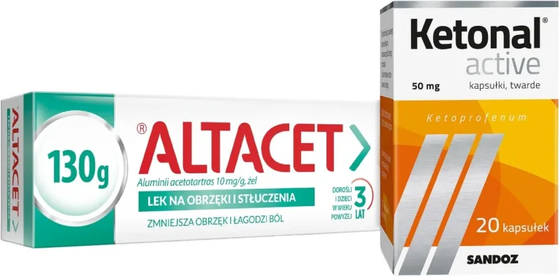 Altacet gel 75 g + Ketonal Active 0,05 g 20 capsule — preț și oferte